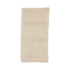 Natural Leno Striped Napkins, Set of 4