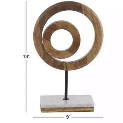 Natural Mango Wood Rings Sculpture