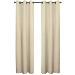 Natural Room Darkening Curtain Panel Set, 63 in.