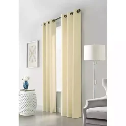 Natural Room Darkening Curtain Panel Set, 95 in.
