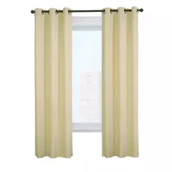 Natural Room Darkening Curtain Panel Set, 95 in.