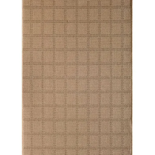 Natural Santorini Grid Outdoor Area Rug, 6x9