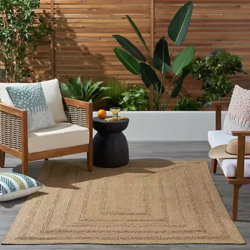 Natural Seagrass Indoor/Outdoor Area Rug, 5x7