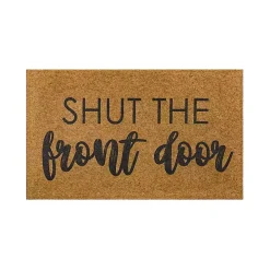 Natural Shut the Front Door Doormat