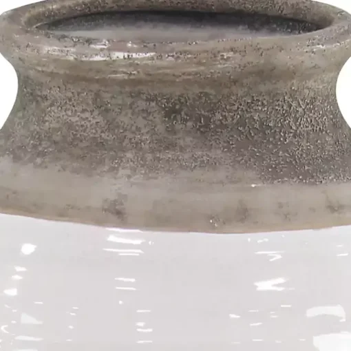 Natural Stone Two-Tone Coastal Vase