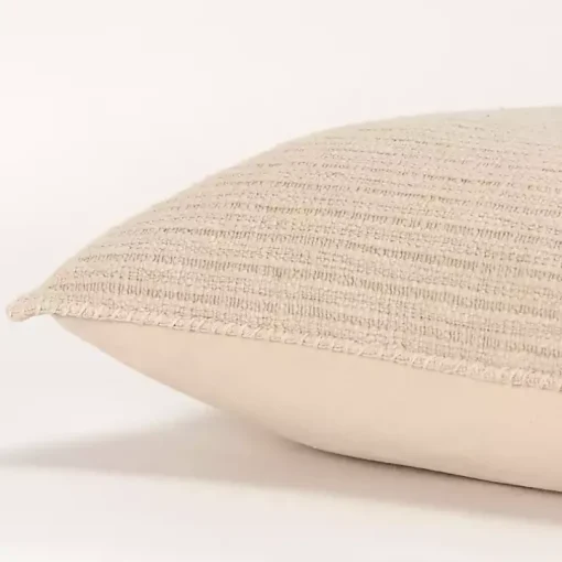 Natural Subtle Striped Oversized Pillow