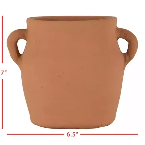 Natural Terracotta Vase with Handles
