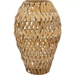 Natural Tone Faux Seagrass Coastal Vase