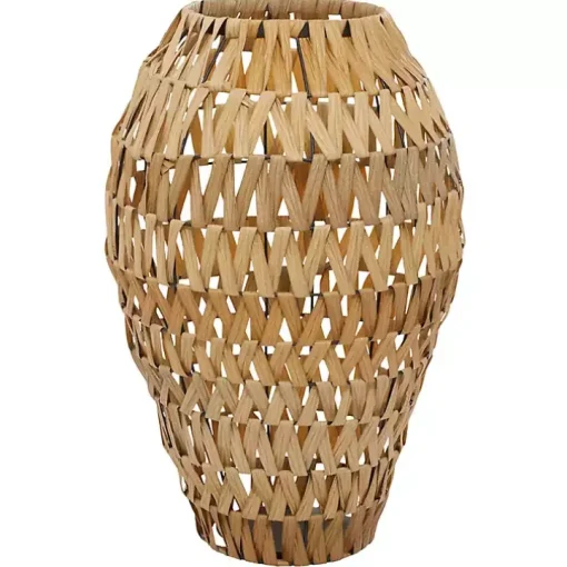 Natural Tone Faux Seagrass Coastal Vase
