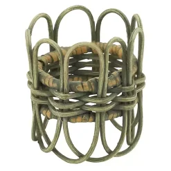 Natural Twisted Rattan Napkin Rings, Set of 4