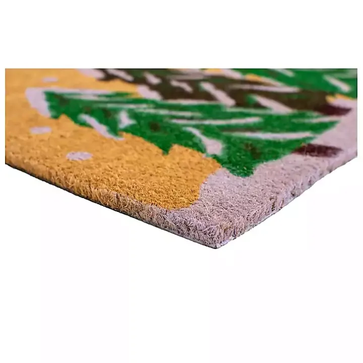 Natural Winter Wonderland Coir Doormat, 36 in.