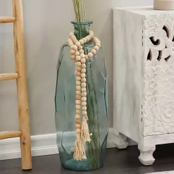 Natural Wood Beaded Tassel Garland