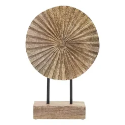 Natural Wood Pinwheel Figurine