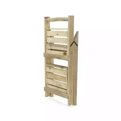 Natural Wood 2-Tier Folding Plant Stand, 30 in.
