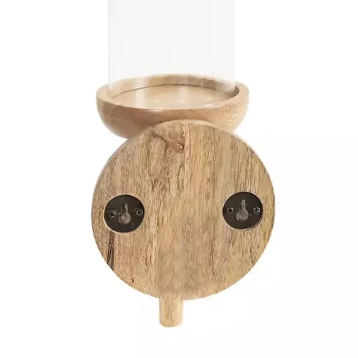 Natural Wood Torch Sconce