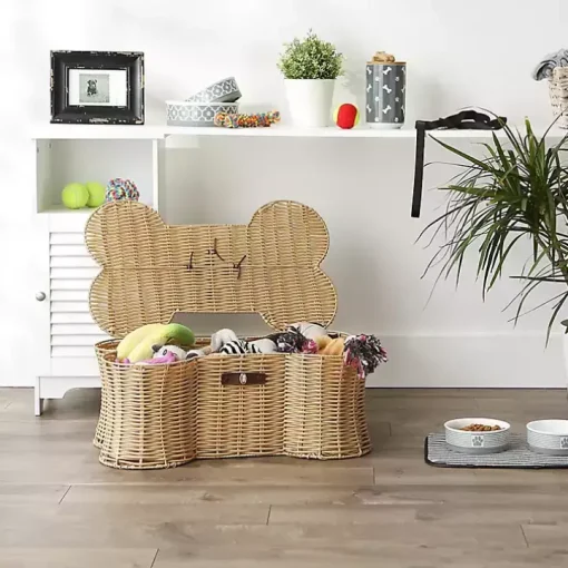 Natural Woven Bone Shaped Basket, 24 in.
