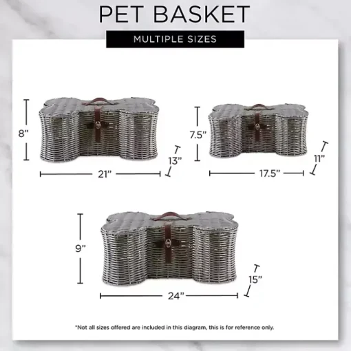 Natural Woven Bone Shaped Basket, 24 in.