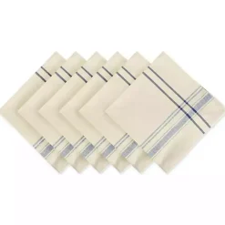 Nautical Blue French Stripe Napkins, Set of 6