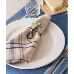 Nautical Blue French Stripe Napkins, Set of 6
