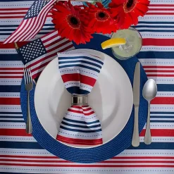 Nautical Blue Solid Round Placemats, Set of 6