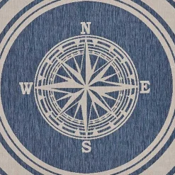 Nautical Navigation Round Outdoor Area Rug