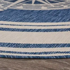 Nautical Navigation Round Outdoor Area Rug