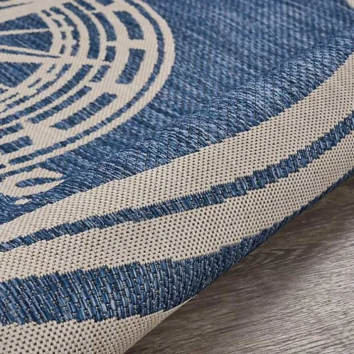 Nautical Navigation Round Outdoor Area Rug