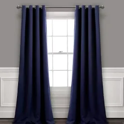 Navy Blackout Curtain Panel Set, 95 in.