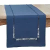 Navy Blue Hemstitch Table Runner