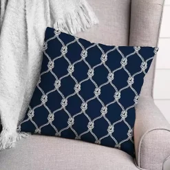Navy Blue Knots Indoor/Outdoor Pillow