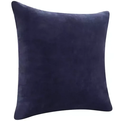 Navy Blue Velvet Handmade Throw Pillow