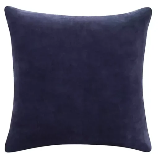 Navy Blue Velvet Handmade Throw Pillow