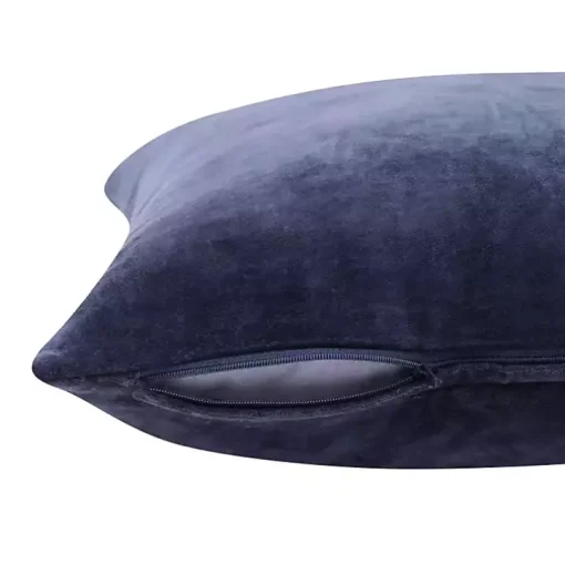Navy Blue Velvet Handmade Throw Pillow