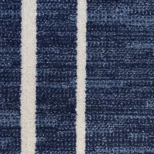 Navy Bordered Indoor/Outdoor Area Rug, 3x5