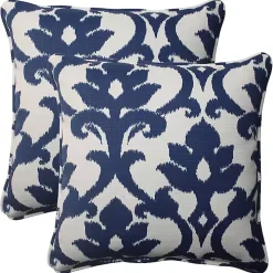 Navy Bosco Outdoor Pillows, Set of 2