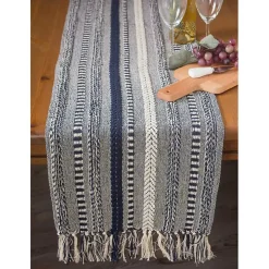 Navy Braided Stripe Table Runner, 72 in.