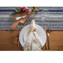 Navy Braided Stripe Table Runner, 108 in.