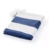 Navy Cabana Stripe Tassel Throw
