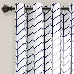 Navy Chevron 2-pc. Panel Curtain Set, 84 in.