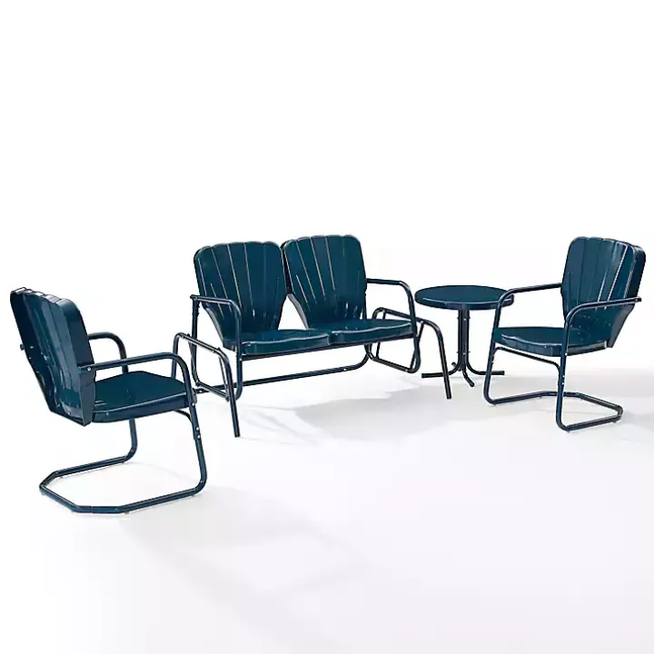 Navy Clamshell 4-pc. Outdoor Furniture Set