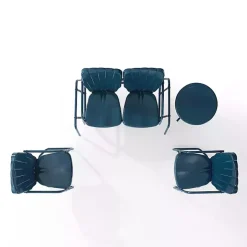 Navy Clamshell 4-pc. Outdoor Furniture Set