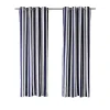 Navy Coastal Stripe Outdoor Curtain Panel, 96 in.
