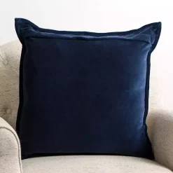 Navy Diamond Velvet Pillow