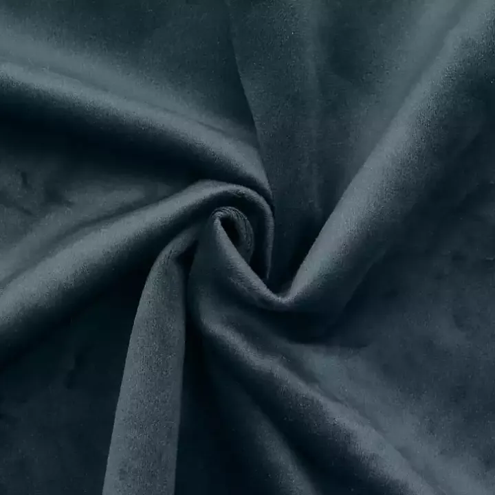 Navy Faux Suede Blackout Curtain Panel, 63 in.