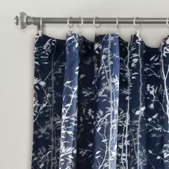 Navy Forest Curtain Panel Set, 95 in.