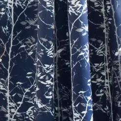 Navy Forest Curtain Panel Set, 95 in.