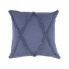 Navy Fringe Diamond Pillow, 18 in.