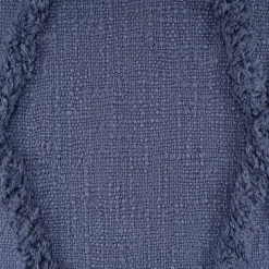 Navy Fringe Diamond Pillow, 18 in.
