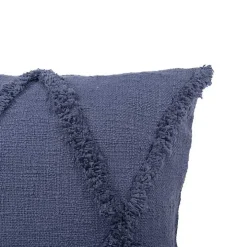 Navy Fringe Diamond Pillow, 18 in.
