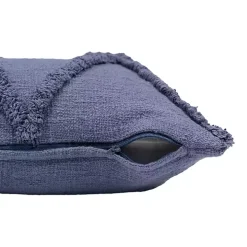 Navy Fringe Diamond Pillow, 18 in.